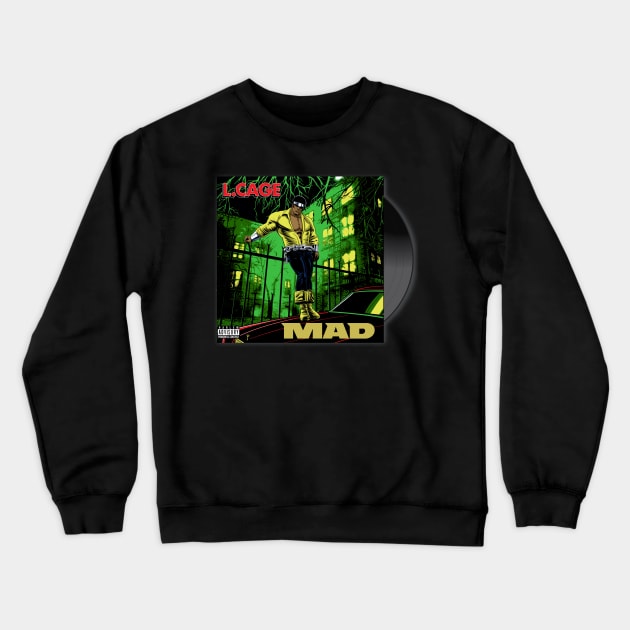 Mad Cage Crewneck Sweatshirt by BlackActionTeesOnDemand